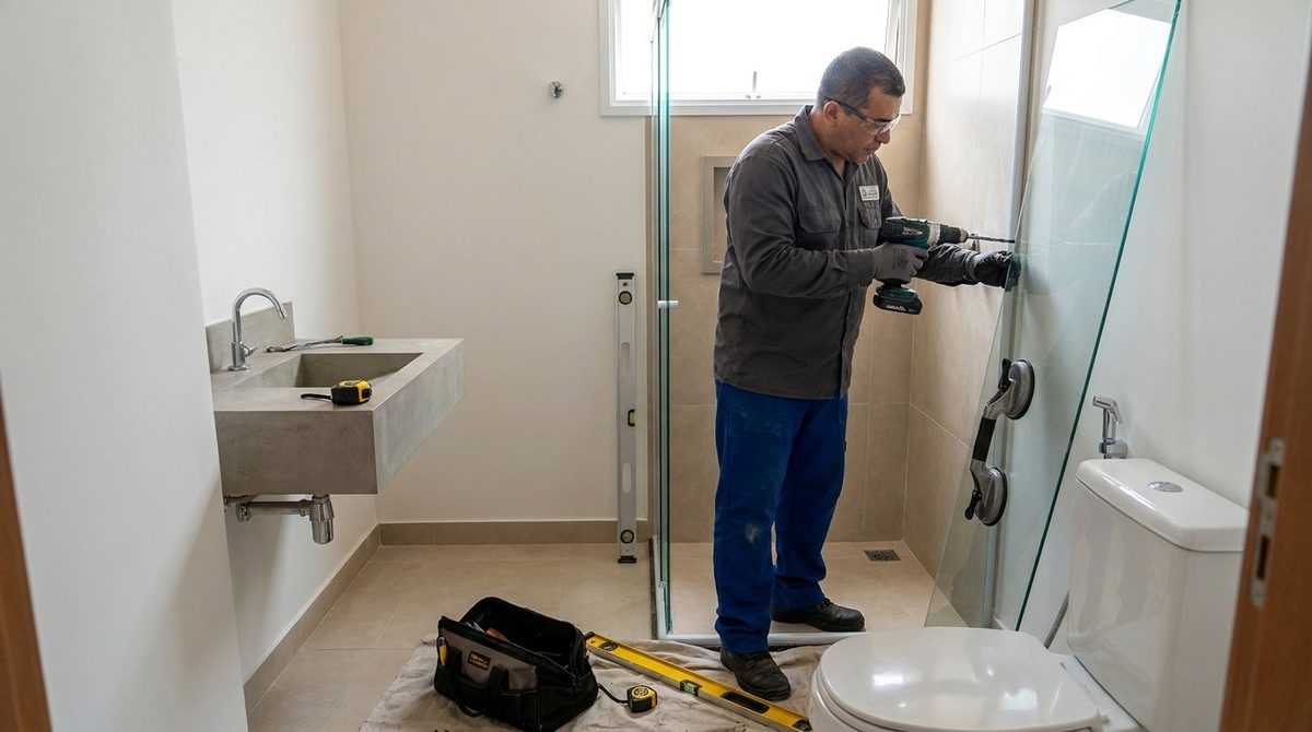 Instalação de box de vidro em Jundiaí‑SP