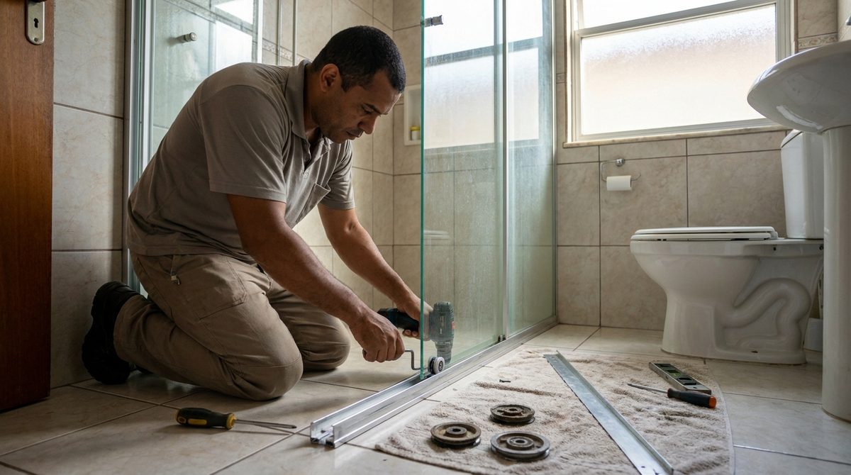 Troca de roldana de box em Cascavel‑PR